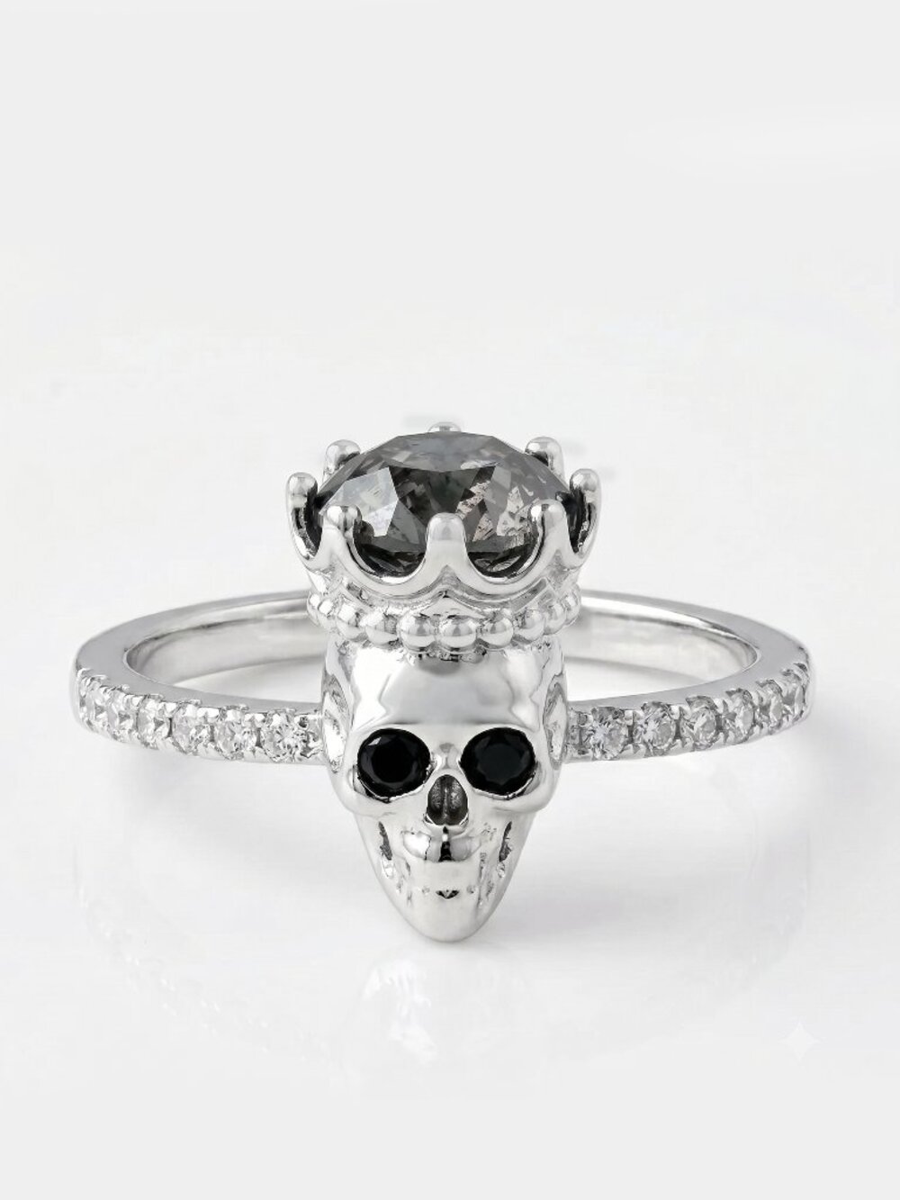 Skull crown ring with Swarovski Crystals Charmed Aroma Skull Collection